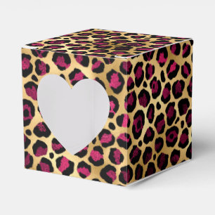 Burgundy and Gold Leopard Series Design 2 Favour Box
