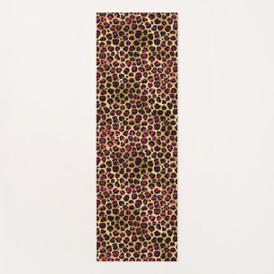Burgundy and Gold Leopard Series Design 2 Yoga Mat
