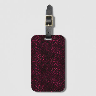 Burgundy and Gold Leopard Series Design 3 Luggage Tag