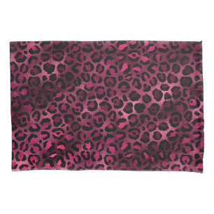 Burgundy and Gold Leopard Series Design 9 Pillowcase