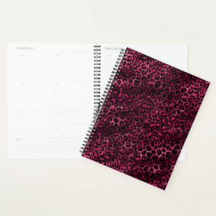 Burgundy and Gold Leopard Series Design 9 Planner