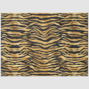 Burgundy and Gold Tiger Series Design 11 Tissue Paper