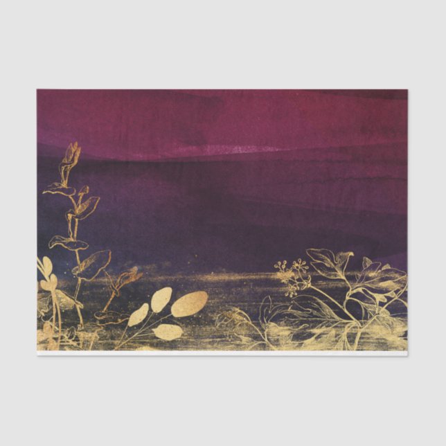 Burgundy and Gold Tissue Paper (Front)