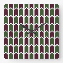 Burgundy and Green Panel Fence