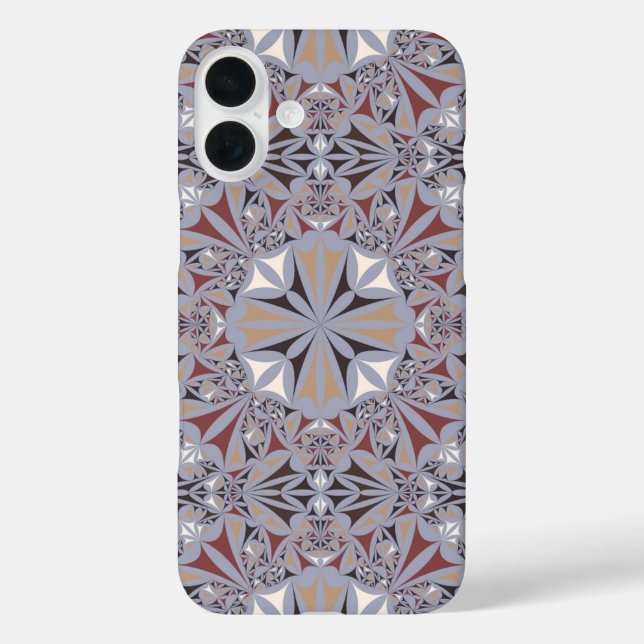 Burgundy and Grey Elegant Pattern Case-Mate iPhone Case (Back)