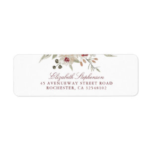 Burgundy and Ivory Floral Wedding