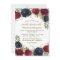 Burgundy and Navy Blue Rustic Wedding Invitations