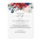 Burgundy and Navy Blue Wedding Information Guest