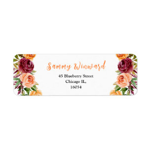 Burgundy and Orange and Foliage Bridal Shower