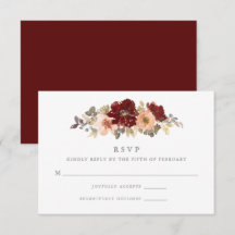Burgundy and Peach Floral Wedding