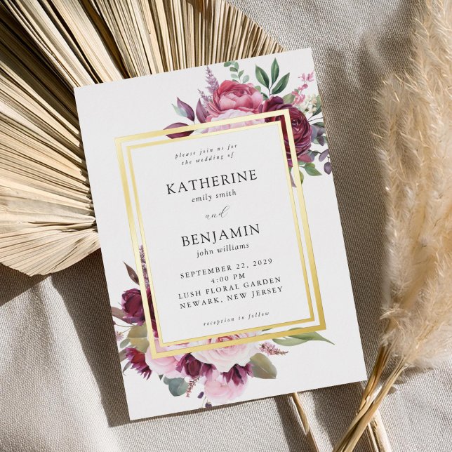 Burgundy and Pink Elegant Floral Wedding (Creator Uploaded)