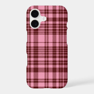 Burgundy and Pink Plaid Tartan Design