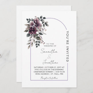 Burgundy and Sage Arch Wedding | Invi Invitation
