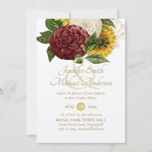 Burgundy and Sunflowers Themed Wedding Budget