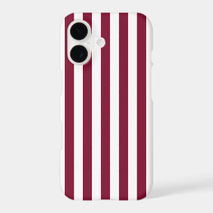 Burgundy and white candy stripes