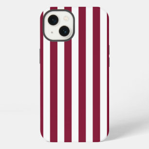 Burgundy and white candy stripes Case-Mate iPhone  13 Case
