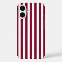 Burgundy and white candy stripes