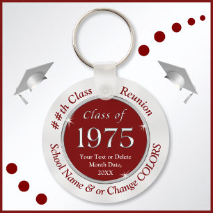 Burgundy and White Class of 1969 Gifts, Keychains