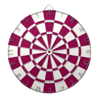 Burgundy And White Dartboard