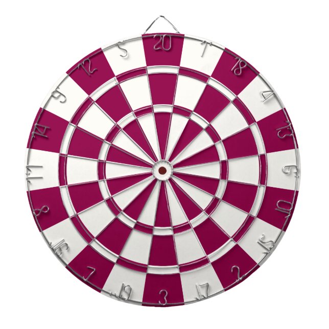 Burgundy And White Dartboard (Front)