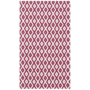 Burgundy and white diamond pattern tablecloth