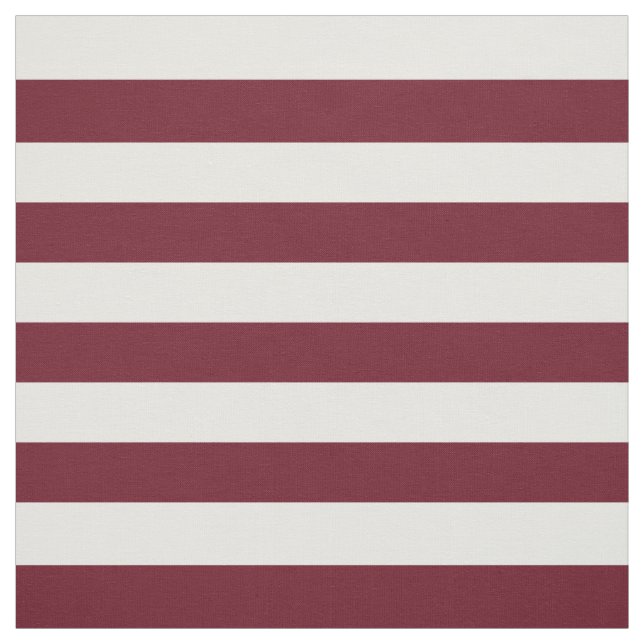 Burgundy and White Stripes Pattern Fabric (Swatch)