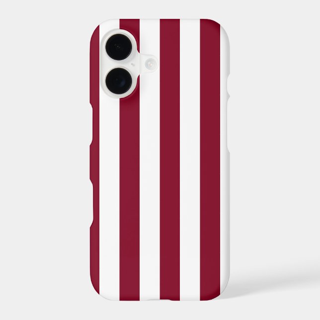 Burgundy and White Vertical Stripes (Back)