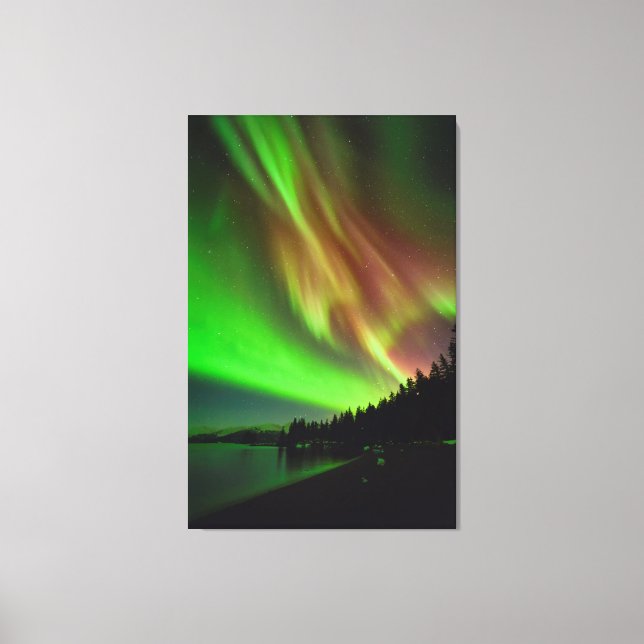 Burgundy Aurora Canvas Print (Front)