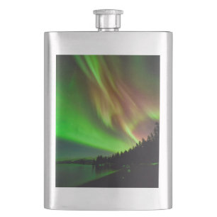 Burgundy Aurora Hip Flask
