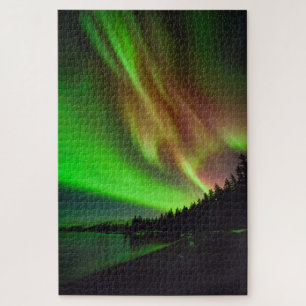 Burgundy Aurora Jigsaw Puzzle