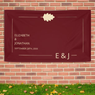 Burgundy Autumn Wedding Banner