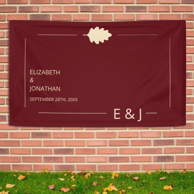 Burgundy Autumn Wedding Banner (Creator Uploaded)