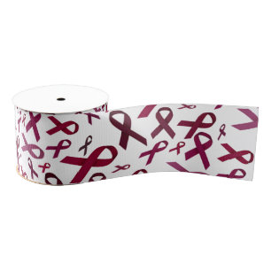 Burgundy Awareness Ribbon Grosgrain Ribbon
