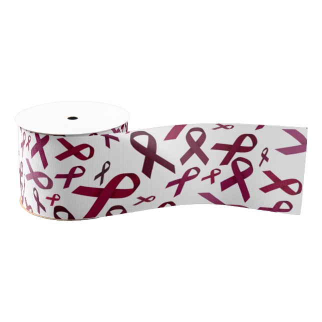Burgundy Awareness Ribbon Grosgrain Ribbon (Spool)