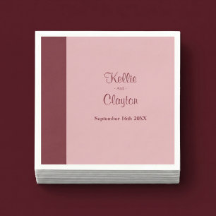 Burgundy Bar Minimalist Modern Napkin