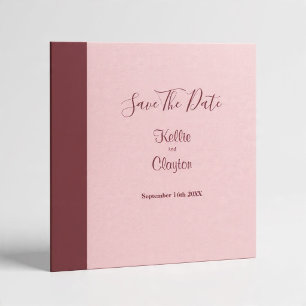 Burgundy Bar Save The Date Invitation