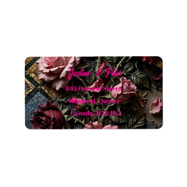 Burgundy Baroque Rose  Label (Front)