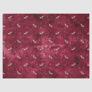 Burgundy Bee Series Design Fourteen Tissue Paper