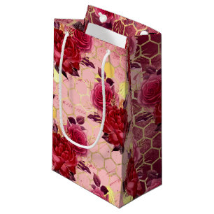 Burgundy Bee Series Design Seventeen Small Gift Bag