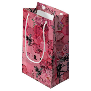 Burgundy Bee Series Design Twelve Small Gift Bag