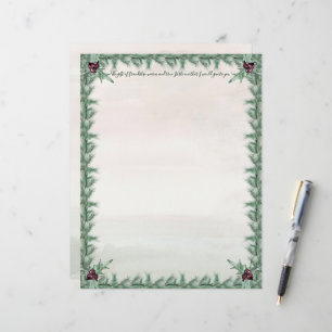 Burgundy Berry Holly Pine Christmas