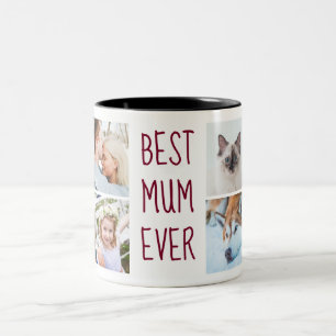 Burgundy   Best Mum Ever Custom Photo Mug