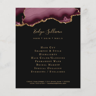 burgundy black agate flyer