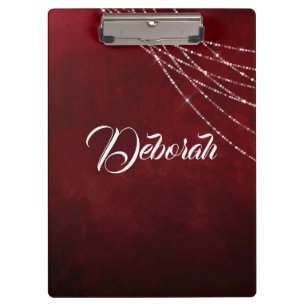 Burgundy Bling Clipboard