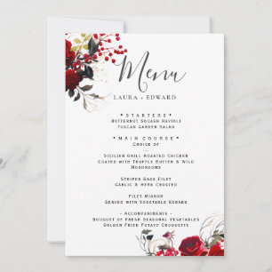 Burgundy Bliss: Elegant Floral Vine Pattern in Win Invitation