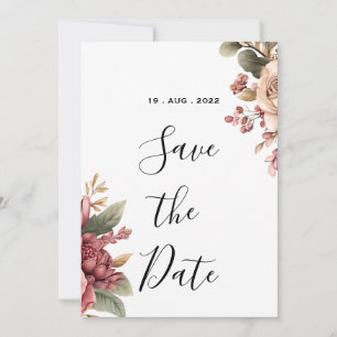 Burgundy Bliss: Elegant Floral Vine Pattern in Win Invitation