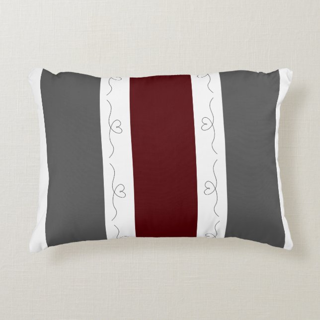 Burgundy Blizzard Love Decorative Cushion (Front)