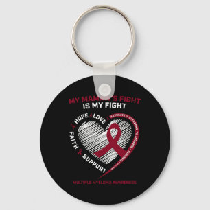 Burgundy Blood Cancer Mamaw Fight Multiple Myeloma Key Ring