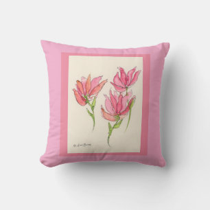 Burgundy Blooms Cushion