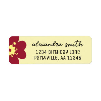 Burgundy Blossom Address